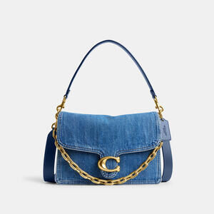 Coach Denim Chain Tabby Shoulder Bag 30